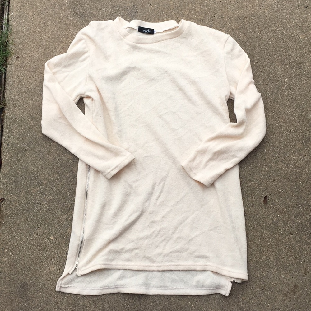 Fall Cream Oversized Sweater Dress